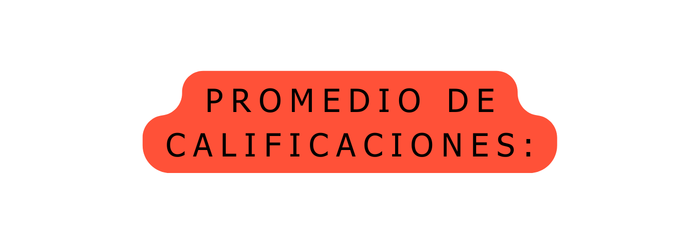 Promedio de calificaciones